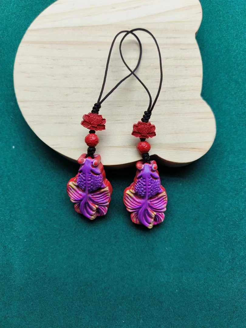 含辰砂工艺品朱砂红砂彩绘手机链