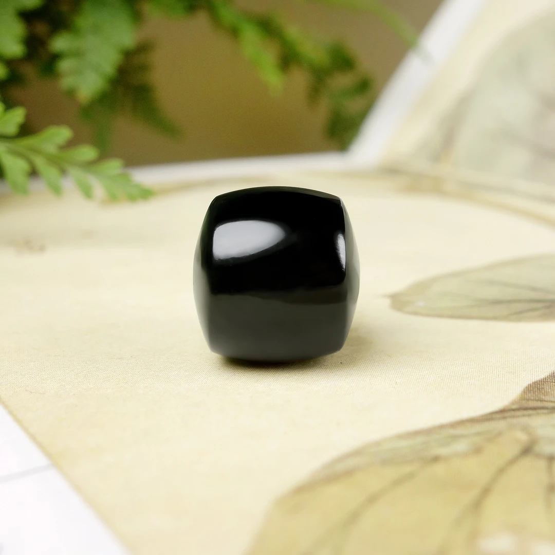 新疆喀拉喀什河河道黑青手工黑色男士简约极限弧