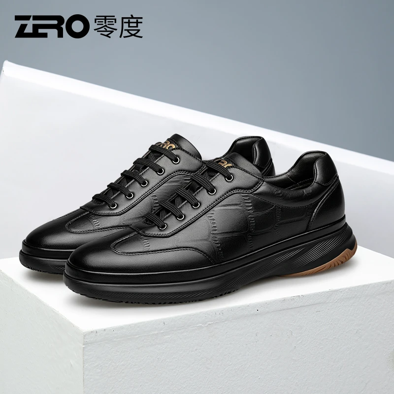 【加州系列】零度休闲黑色春季新款加州工艺休闲鞋羊皮内里百搭男鞋