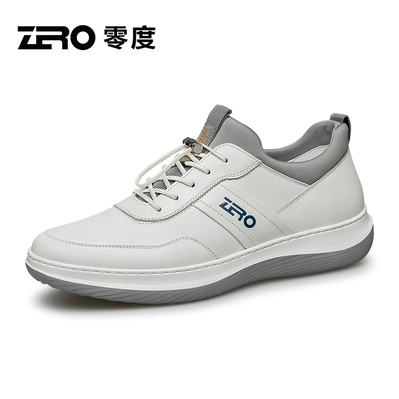 【流沙系列】零度男皮鞋防滑缓震软底运动鞋男士休闲皮鞋百搭小白鞋