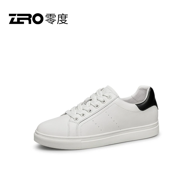 零度女鞋时尚休闲板鞋2025秋季新款真皮皮鞋潮流百搭小白鞋子女款