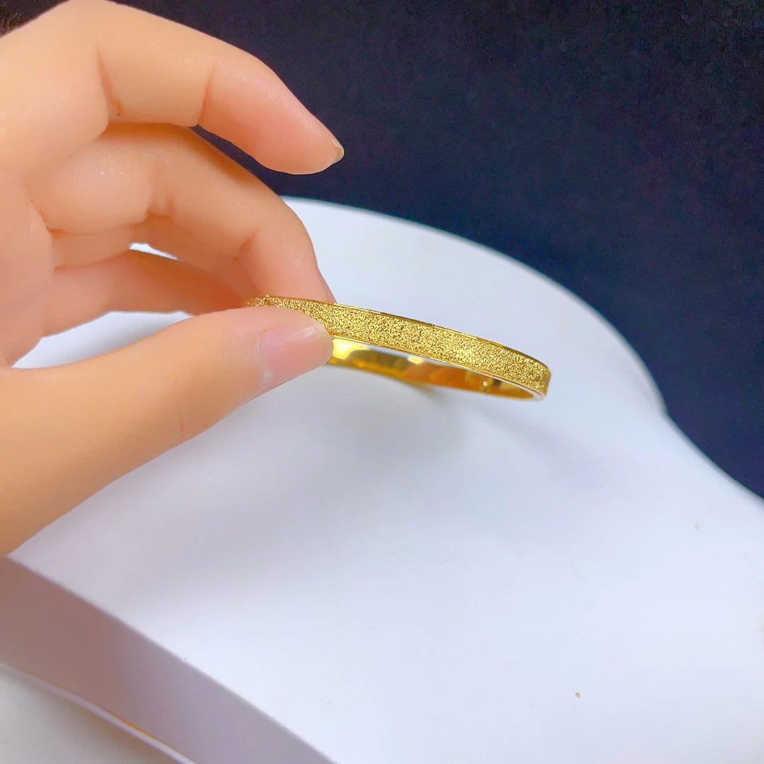 钛钢手镯 108新款手镯爆款白搭时尚金色简约气质女款