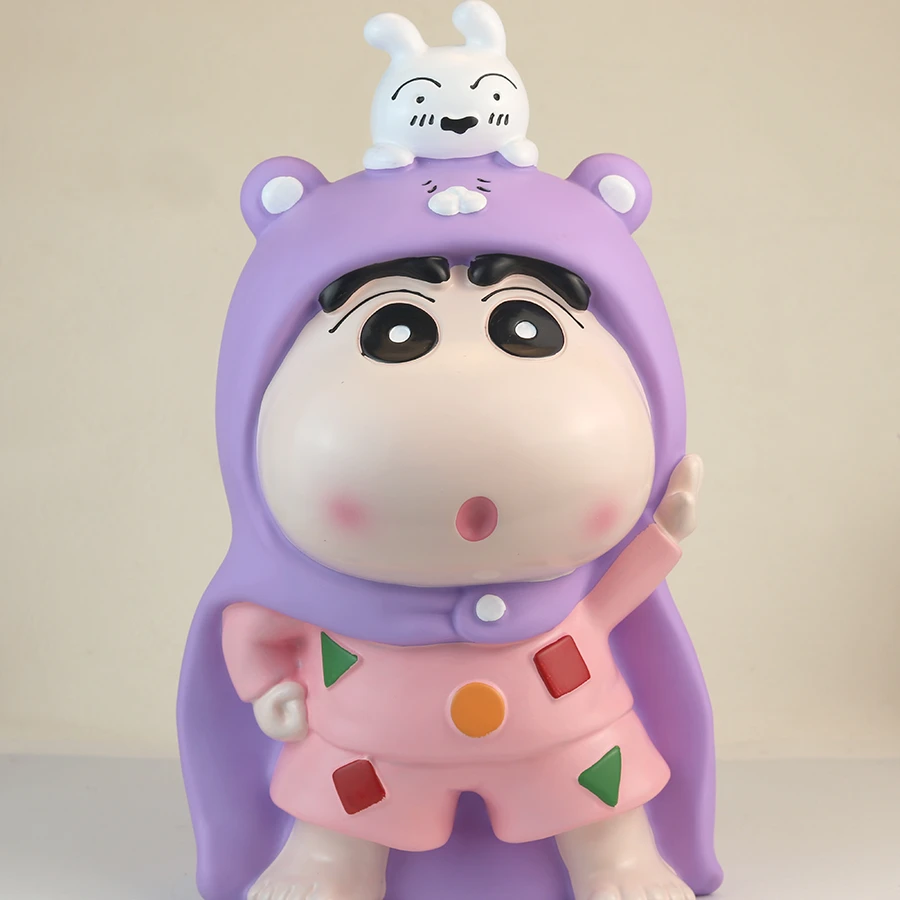 紫色中号25CM睡衣小心动漫卡通人物搪胶防摔储蓄罐卧室学生