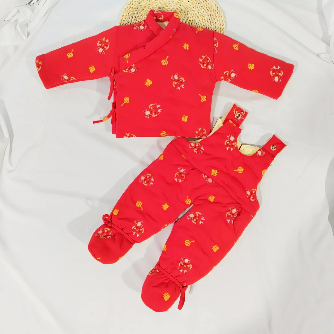 新生儿宝宝加厚保暖冬季手工棉花衣刚出生婴儿棉衣棉裤宝宝棉衣