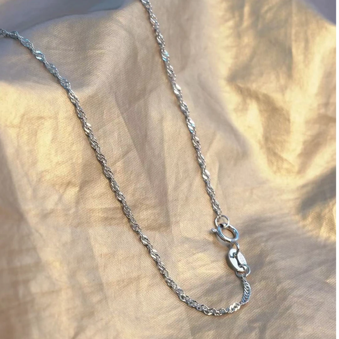 链子925银 925银链子 锁扣式 时尚百搭款链子搭配挂件（约45mm）