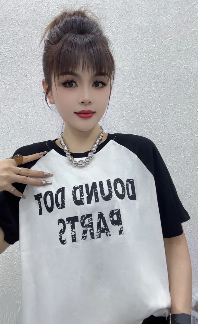 夏季插肩新款胖mm微胖短袖t恤30-35岁打扮洋气女上衣