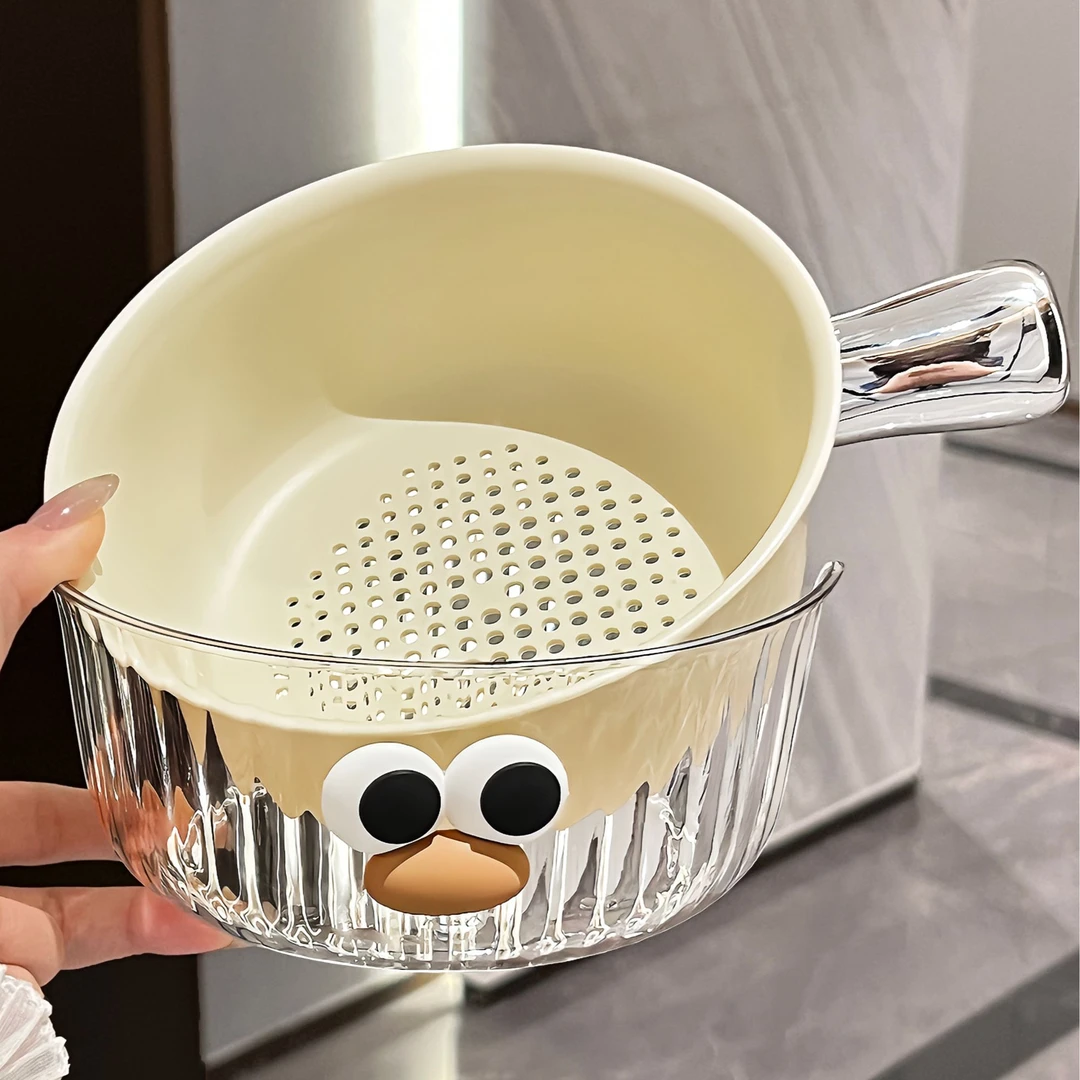 BSD迷你小号沥水篮家用可爱水果篮清洗滤水二合一加厚果盘洗菜篮
