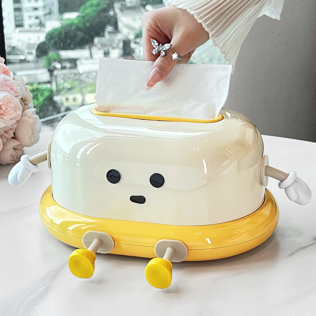 BSD纸巾盒客厅高档创意纸抽盒餐桌餐巾纸收纳盒卡通抽纸盒高级感