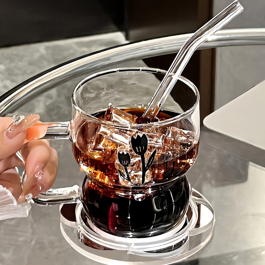 咖啡杯子套装高档精致英式下午茶餐具玻璃小众复古日式杯碟家用