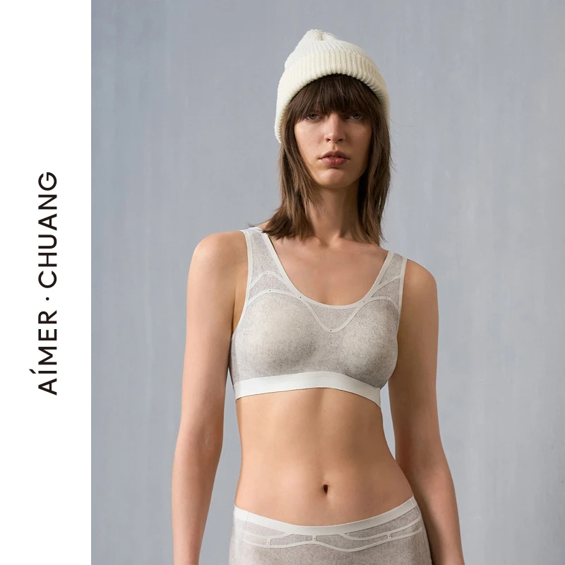 AIMER CHUANG微观系列薄款圆领无托透气背心式文胸CA171381