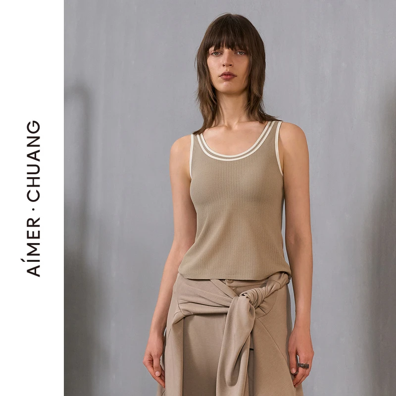 AIMER CHUANG明动5圆领带杯打底背心CA721361
