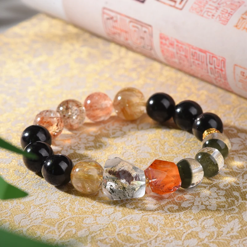 天然多宝手串行五原创设计轻奢珠宝—18k金镶嵌—多样性发其一