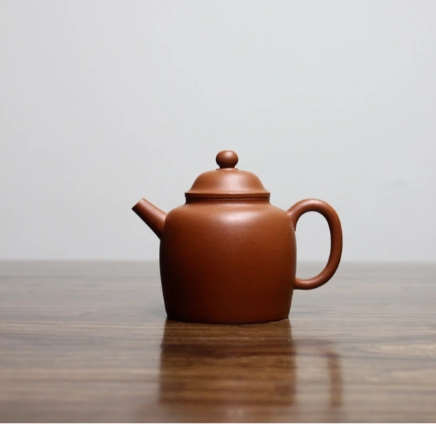 明式巨轮壶/老朱泥220cc独孔