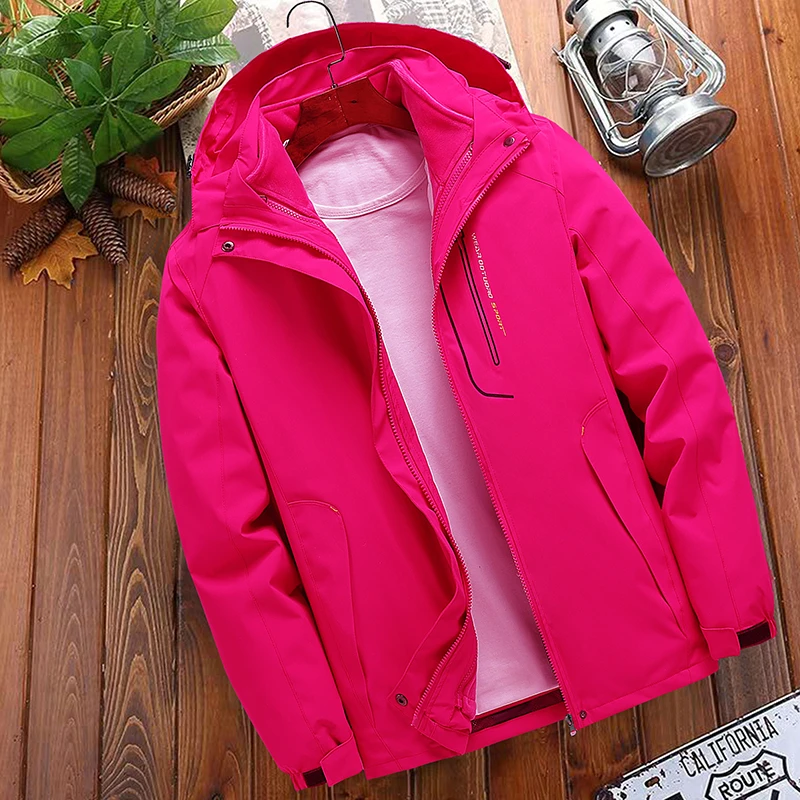 三合一冲锋衣女两件套银狐绒可拆卸内胆加绒加厚保暖外套防风防水