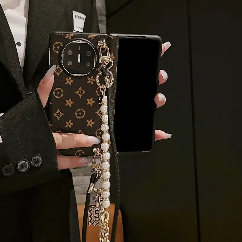 适用华为matex5典藏版手机壳斜挎可背荣耀magicvs3折叠屏手提挂绳