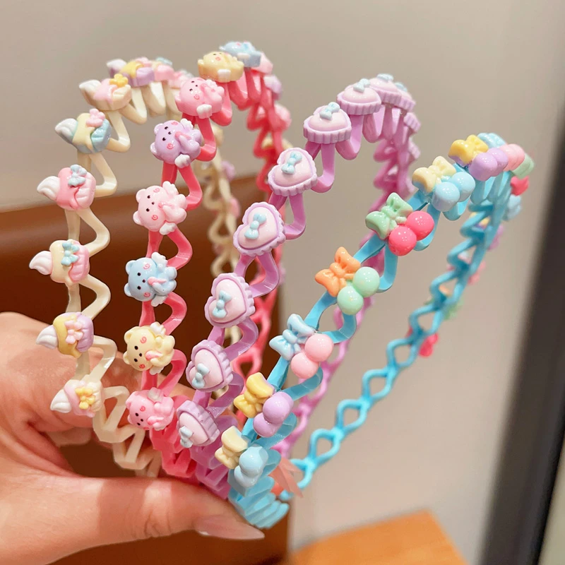 韩版卡通发箍女孩甜美可爱糖果色头箍宝宝防滑带齿不伤发女童发饰