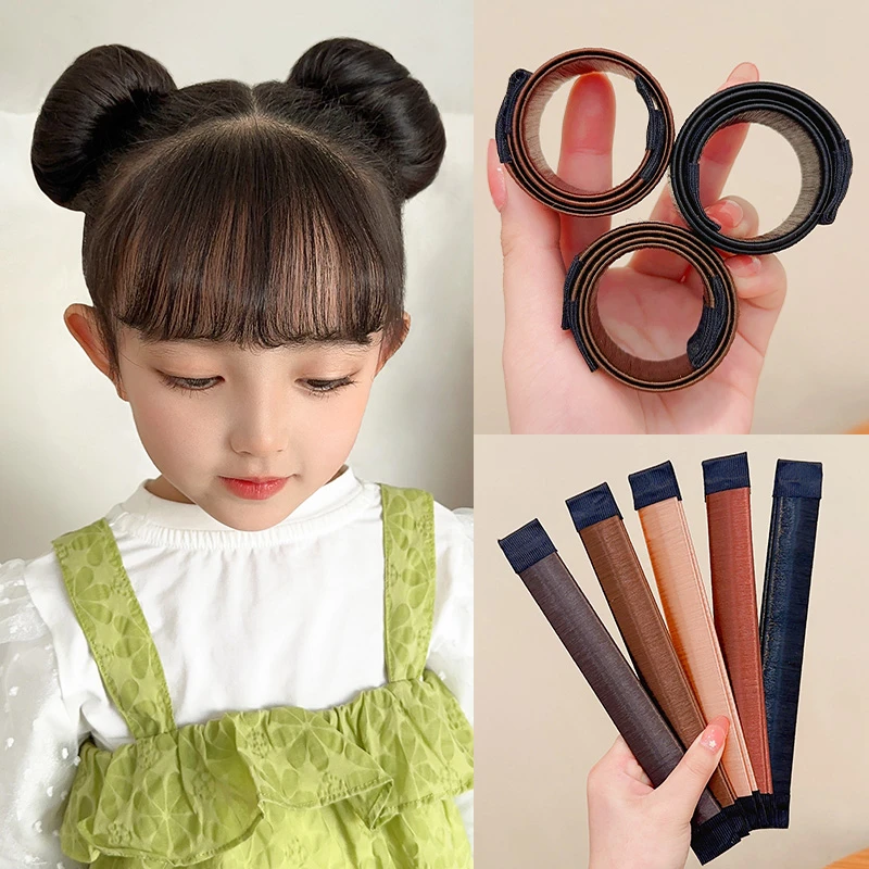宝宝丸子头盘发神器懒人可爱花苞头啪啪圈小女孩盘发发卡女童发饰