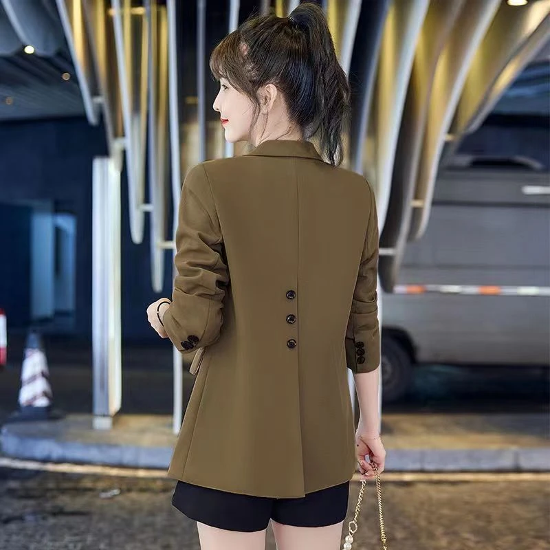 秋冬新款小西装外套女休闲韩版气质小个子宽松大码洋气休闲外衣