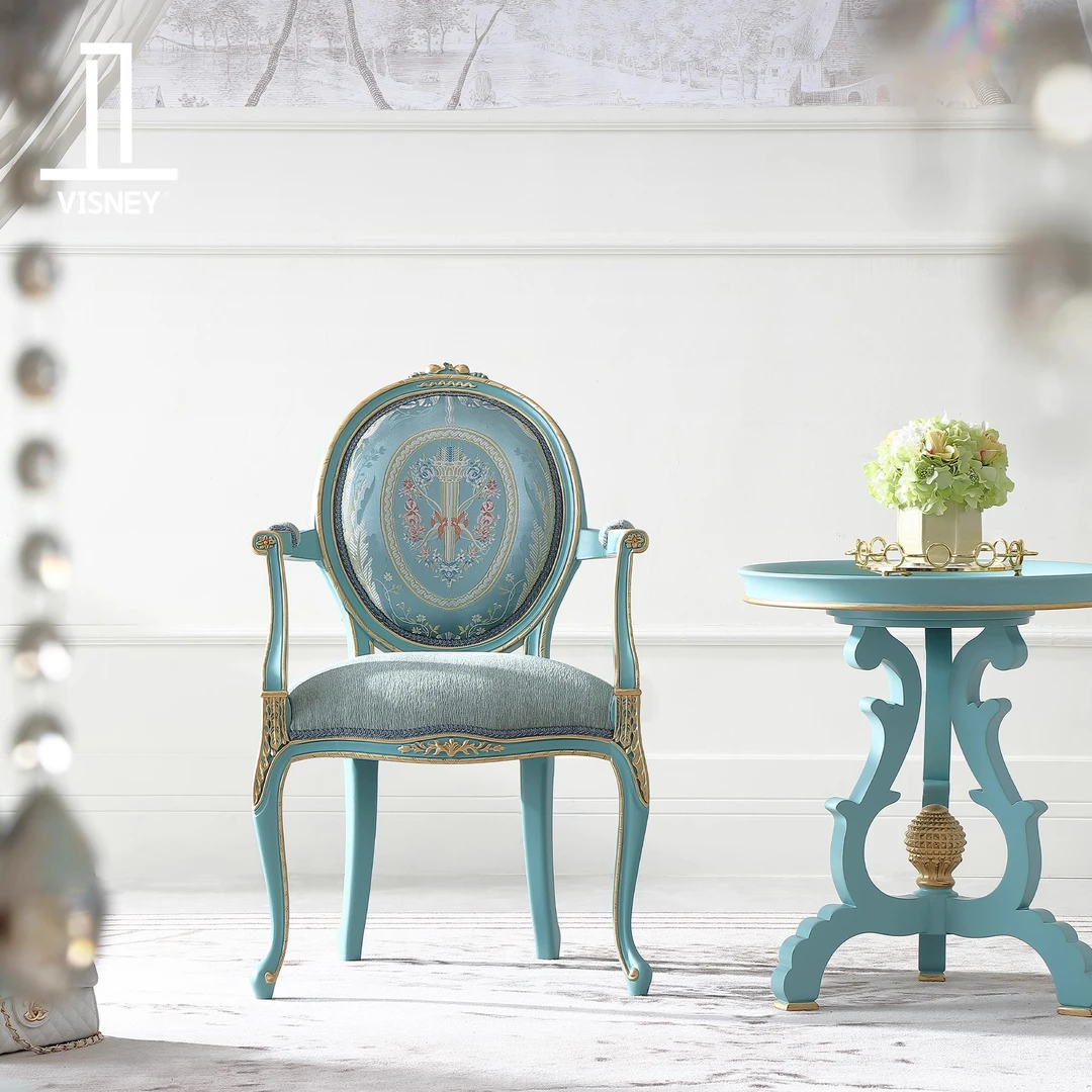 卫诗理Isadora宫廷法式布艺休闲椅豪华欧式别墅沙发单椅房间椅EF9