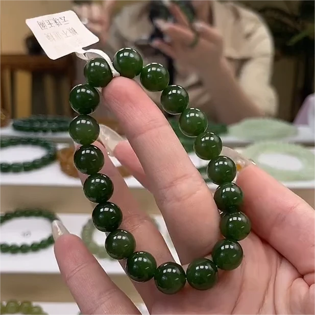 【云珠玉阁】B10A碧玉手串10mm百搭绿色简约绿气质时尚多样性发其一