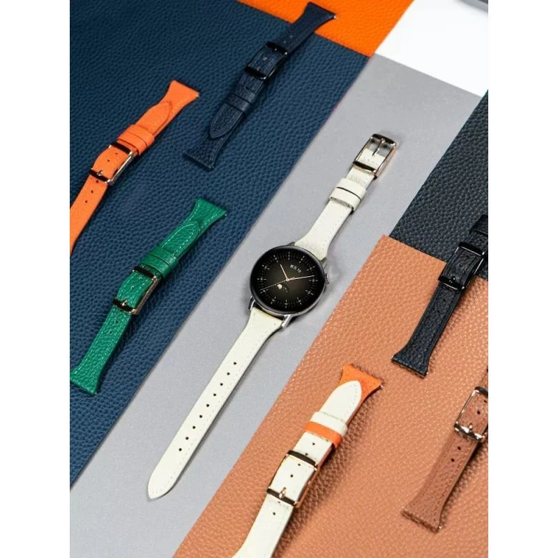 适用华为GT5/GT3/GT2手表新款真皮荔枝纹表带运动智能watch3Pro