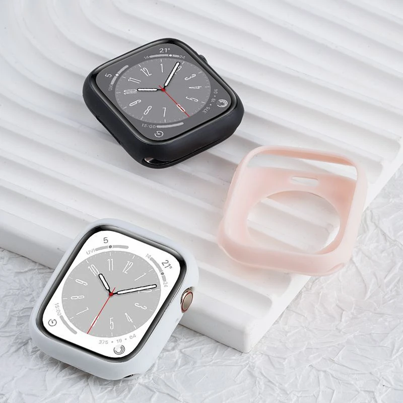 适用苹果手表applewatch S11/10/9/8硅胶保护套运动S7智能6保护壳
