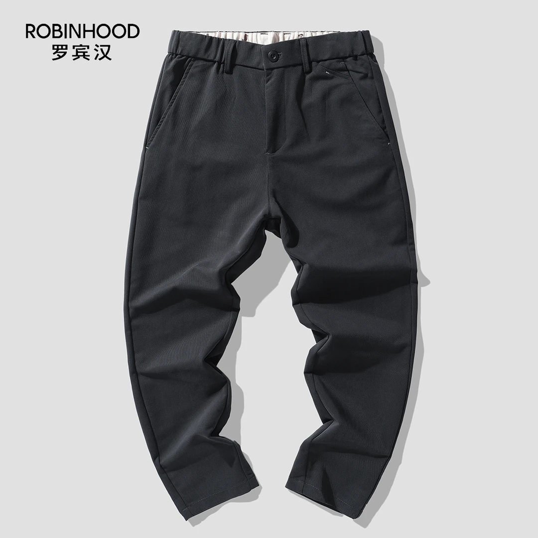 【罗宾汉ROBINHOOD】lx370春季宽松直筒新款高端上档次男裤子弹力
