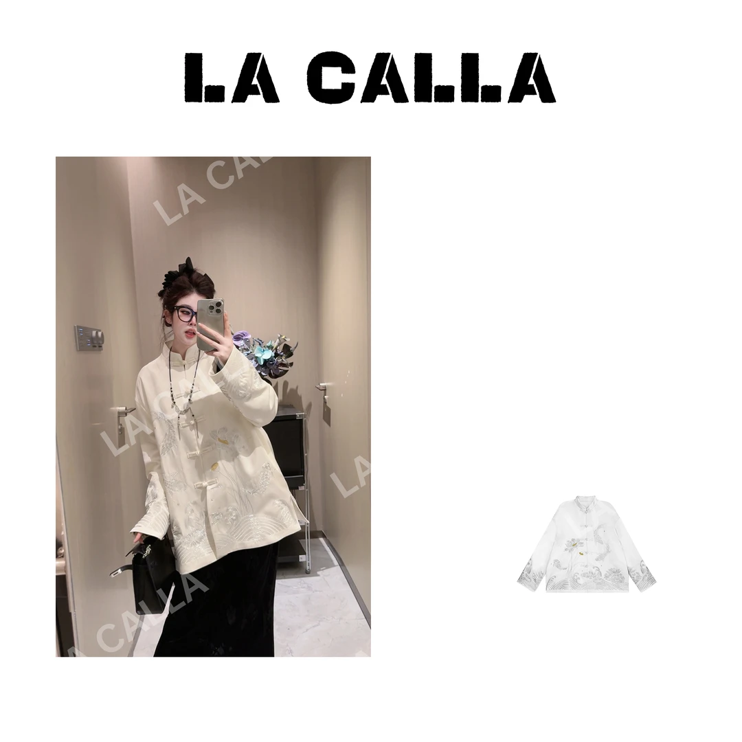 沈球球【锦鲤】新中式白色气质设计师百搭设计感外套