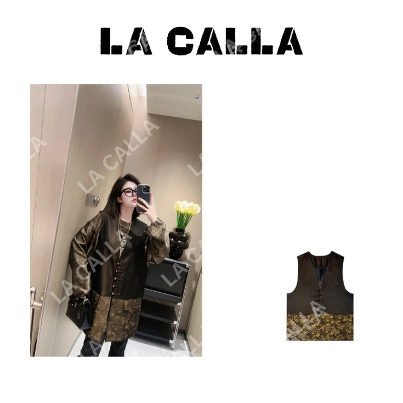 沈球球【梦回长安】时尚百搭气质复古拼接马夹