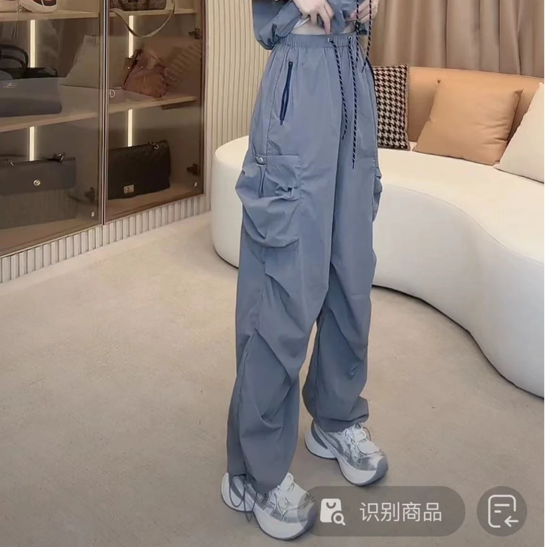 HUANG  VINI【黄微倪】思凡  新潮休闲百搭时尚显瘦长裤女FL