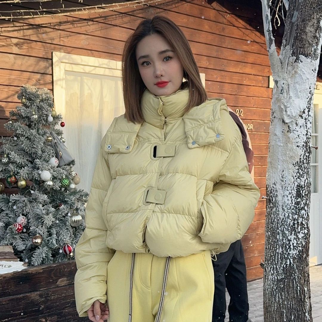 HUANG  VINI【黄微倪】 FL新潮休闲连帽羽绒外套上衣女YR112206