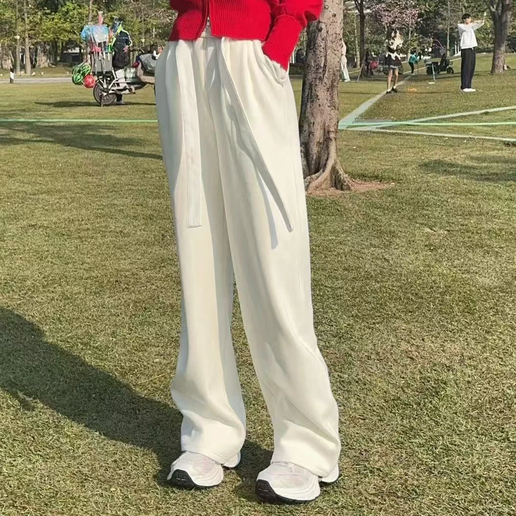 HUANG  VINI【黄微倪】 新潮加绒休闲百搭显瘦长裤CK121101