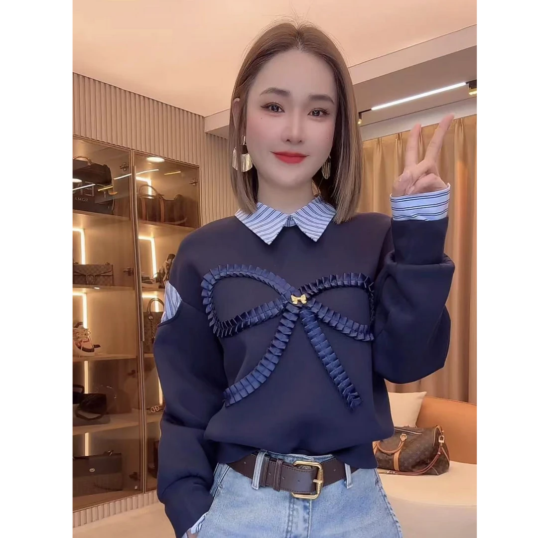 HUANG  VINI【黄微倪】 新款设计感休闲卫衣女CX101502