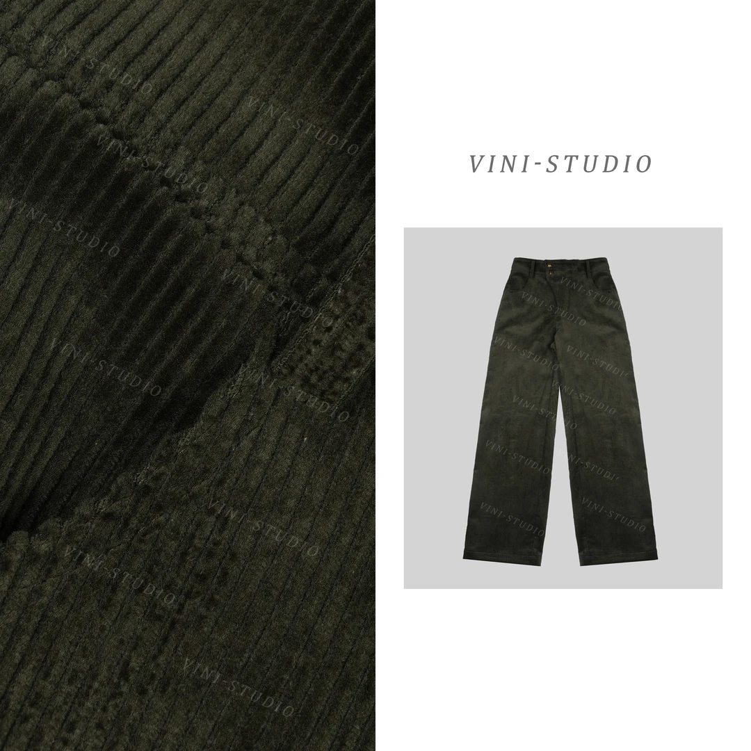 HUANG  VINI【黄微倪】 FL新潮复古休闲百搭时尚显瘦长裤女CK91702