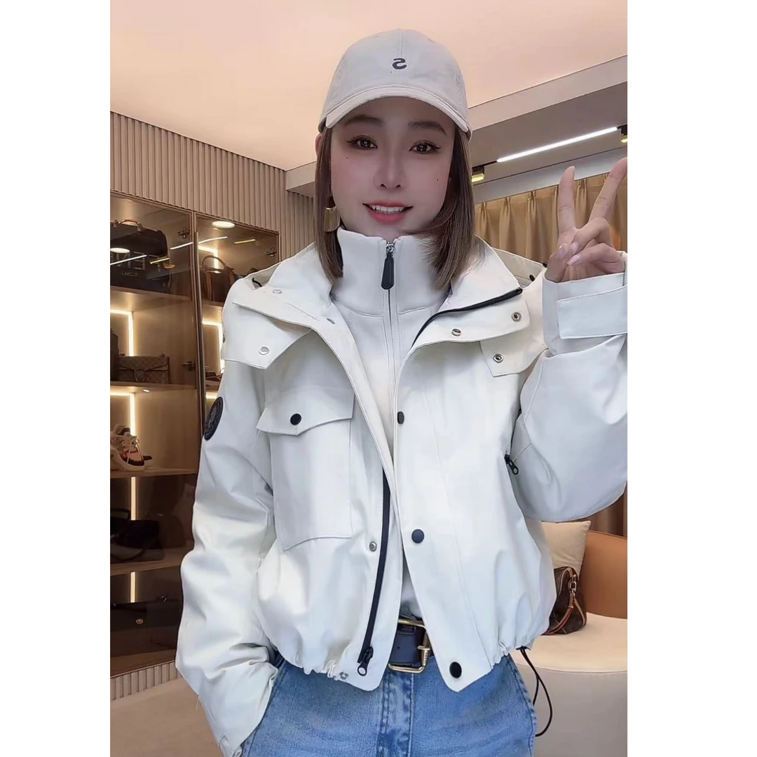 HUANG  VINI【黄微倪】 FL新款设计感时尚长袖羽绒服冲锋衣WT101501