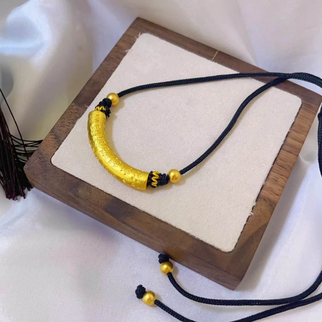 铜合金布艺吊坠 福字弯管编绳吊坠时尚手工编织毛衣链项坠 七夕