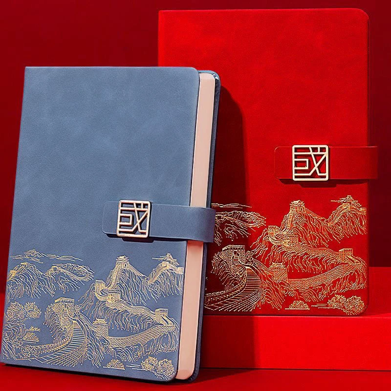 中国国潮风笔记本高颜值a5记事本厚本超厚高档本子高颜值日记本