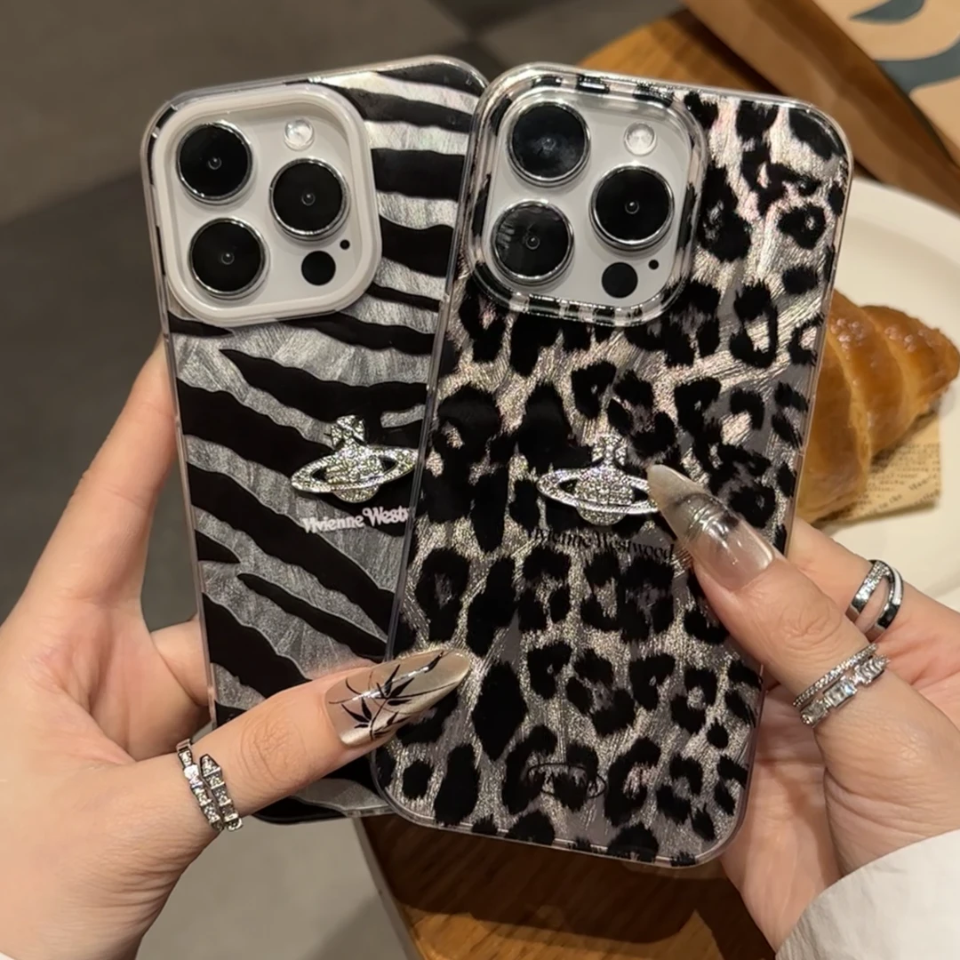 Lucky小众斑马纹适用苹果15/14/13羽纱手机壳华为vivo小米oppo套