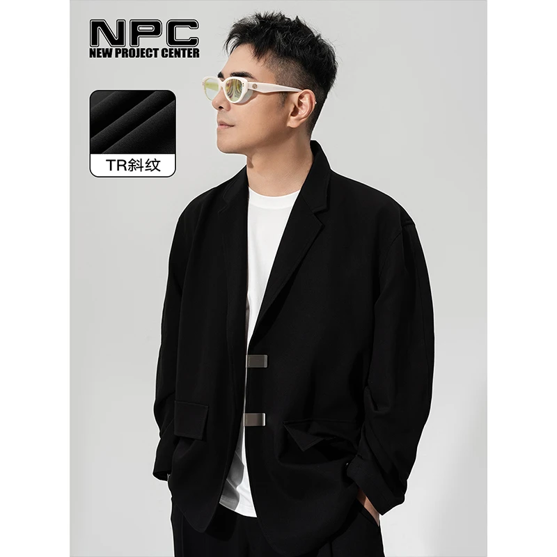 NPC潮牌CleanFit系列时尚休闲痞帅西装秋季中长款套装NP36TJ32