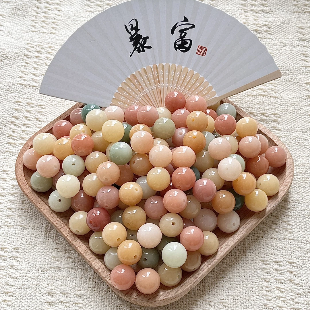 【拍50加宠50颗】12mm天然多宝菩提根散珠多宝diy珠子配饰无芽眼