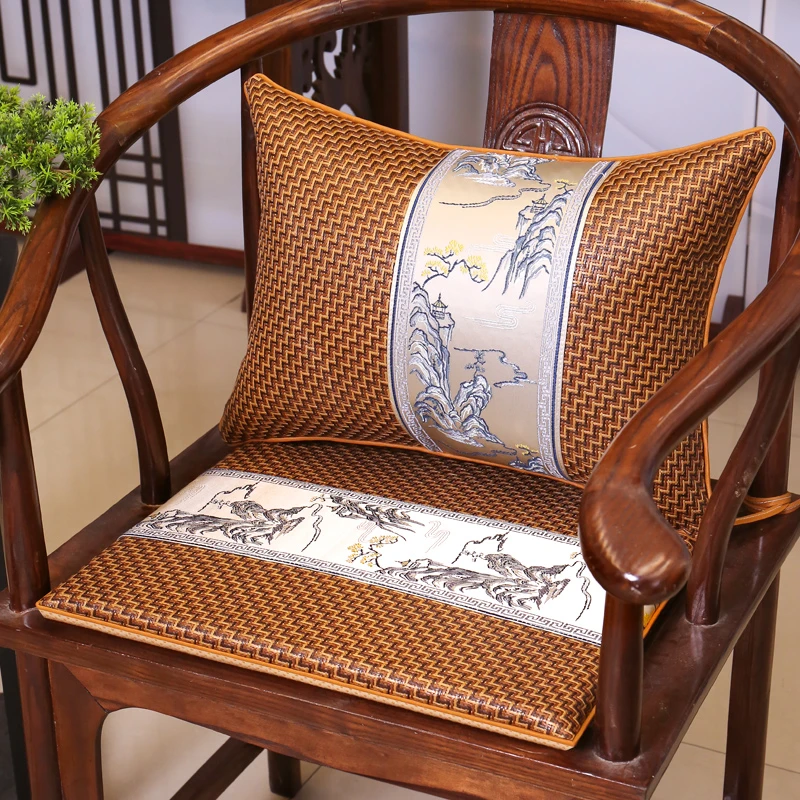 夏季凉席红木沙发坐垫椅垫中式餐椅实木家具圈椅太师椅官帽椅子垫