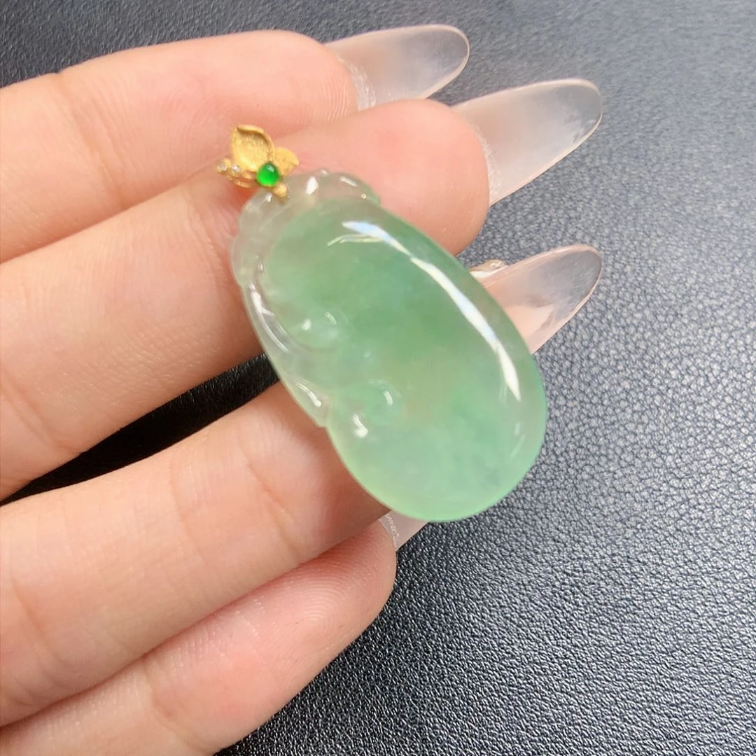 翡翠颈饰18K金镶嵌888888888888