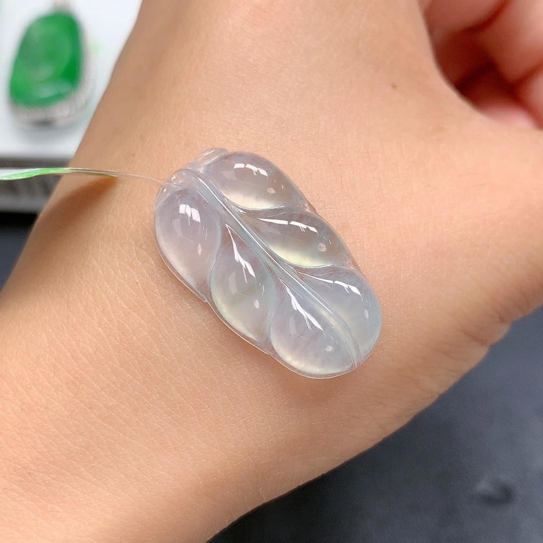 翡翠颈饰未镶嵌叶子