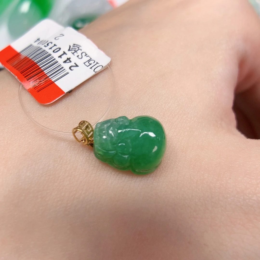 翡翠颈饰18K金镶嵌8888888888888888