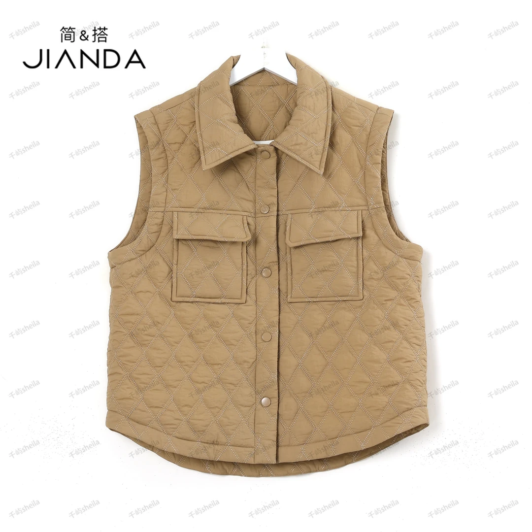 【千屿Sheila】秋冬白鸭绒小香马甲羽绒马夹女234-MJ/1005-68028