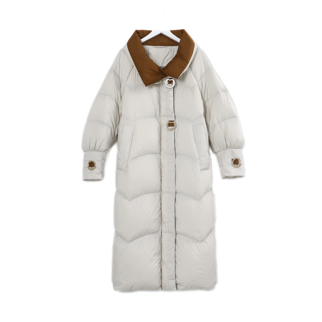 【千屿Sheila】冬季立领女士收腰长款鹅绒服244-YRF/0113-045