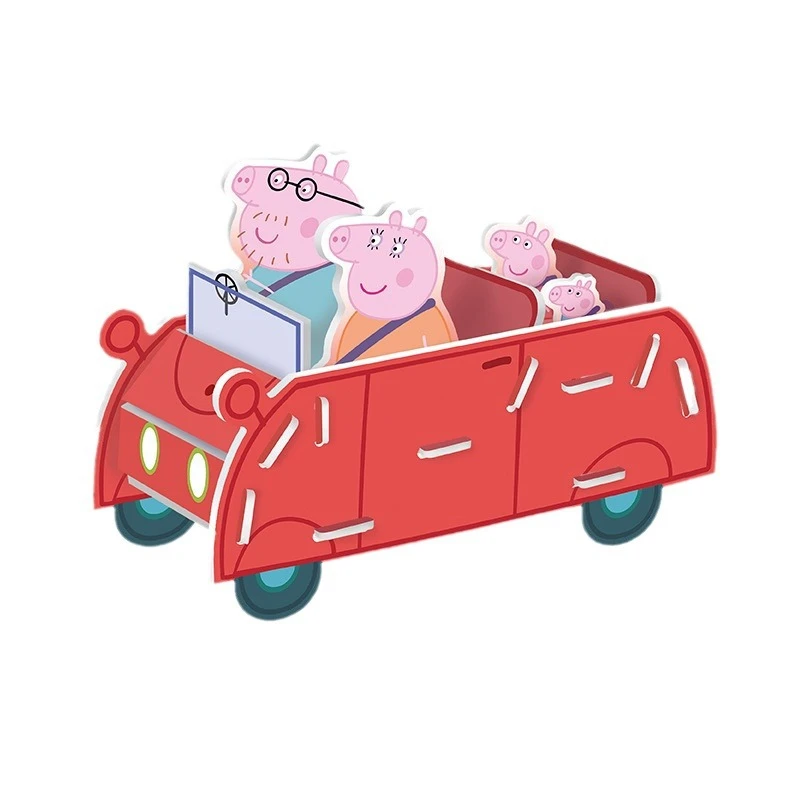 小猪佩奇3d立体拼图3到6岁宝宝diy益智力模型男女儿童拼装玩具