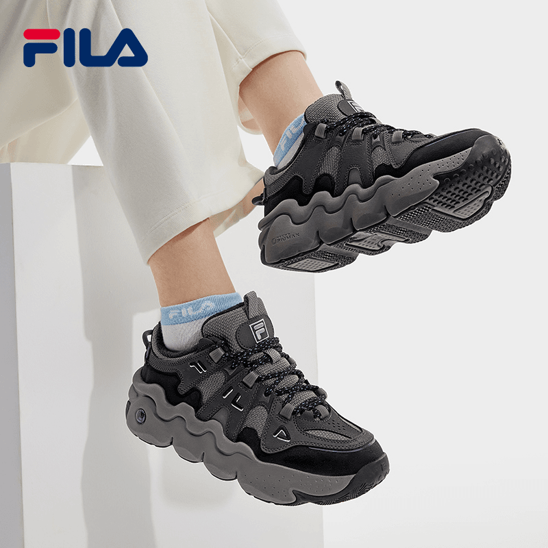 Fila/斐乐【帕尼尼加绒】情侣鞋新款时尚厚底老爹鞋  M/F12W412109F