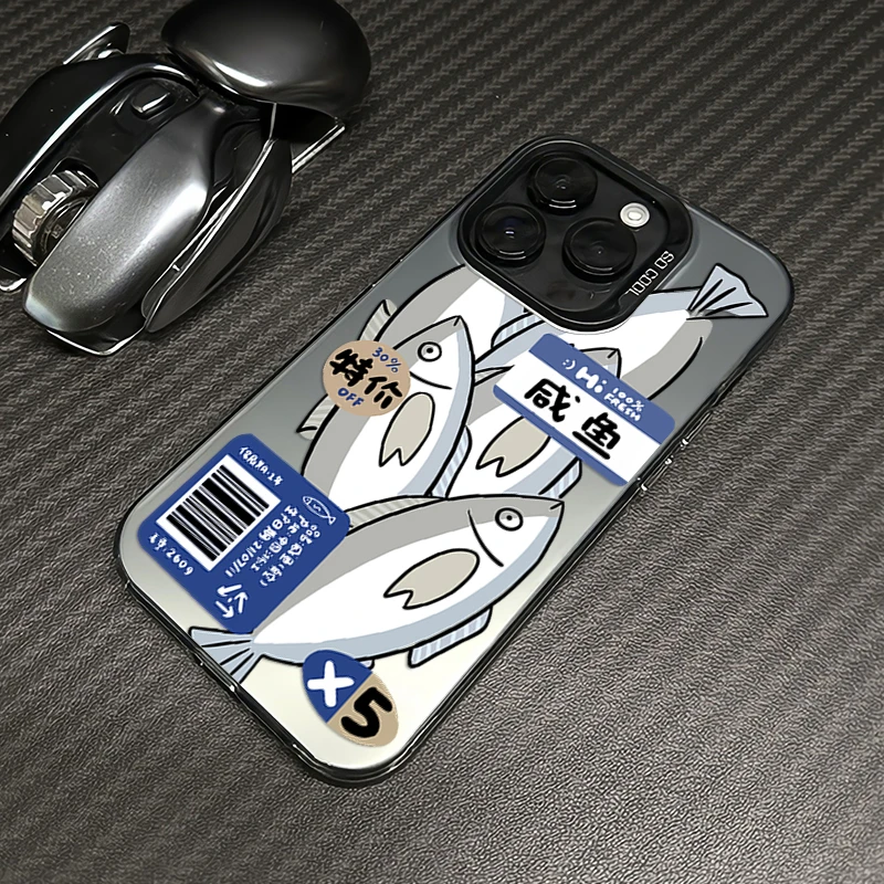 咸鱼苹果15手机壳iphone14/13/12/11防摔套14promax创意15pro小众