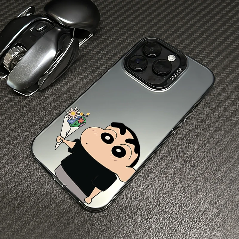 鲜花小新苹果15promax手机壳iphone14pro创意13pro趣味12套11/xs